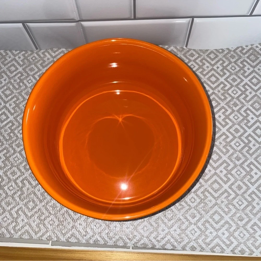 New Rae Dunn Orange Hocus Pocus Ceramic Dog Bowl